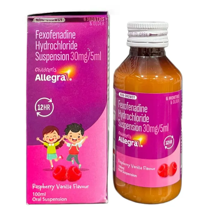 Allegra Suspension Raspberry & Vanilla 100 ml Oral