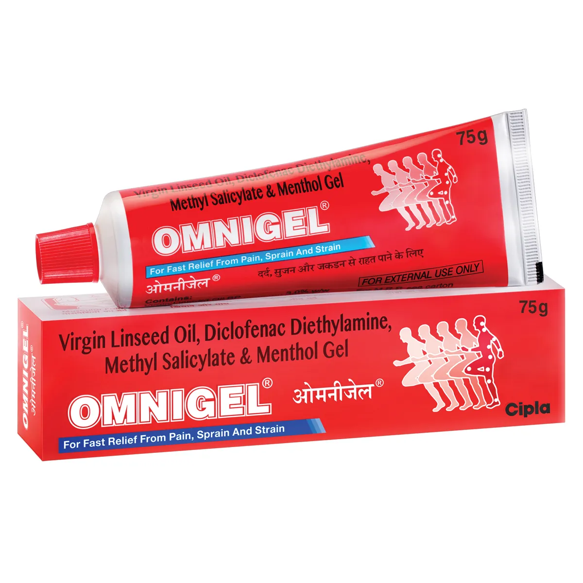 Omnigel Pain Relief from Sprain, Injury, Back Pain, Muscle Pain, Body Pain, Knee Pain, Joint Pain