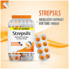 Strepsils Medicated Throat Lozenges | For Sore Throat | Flavour Orange