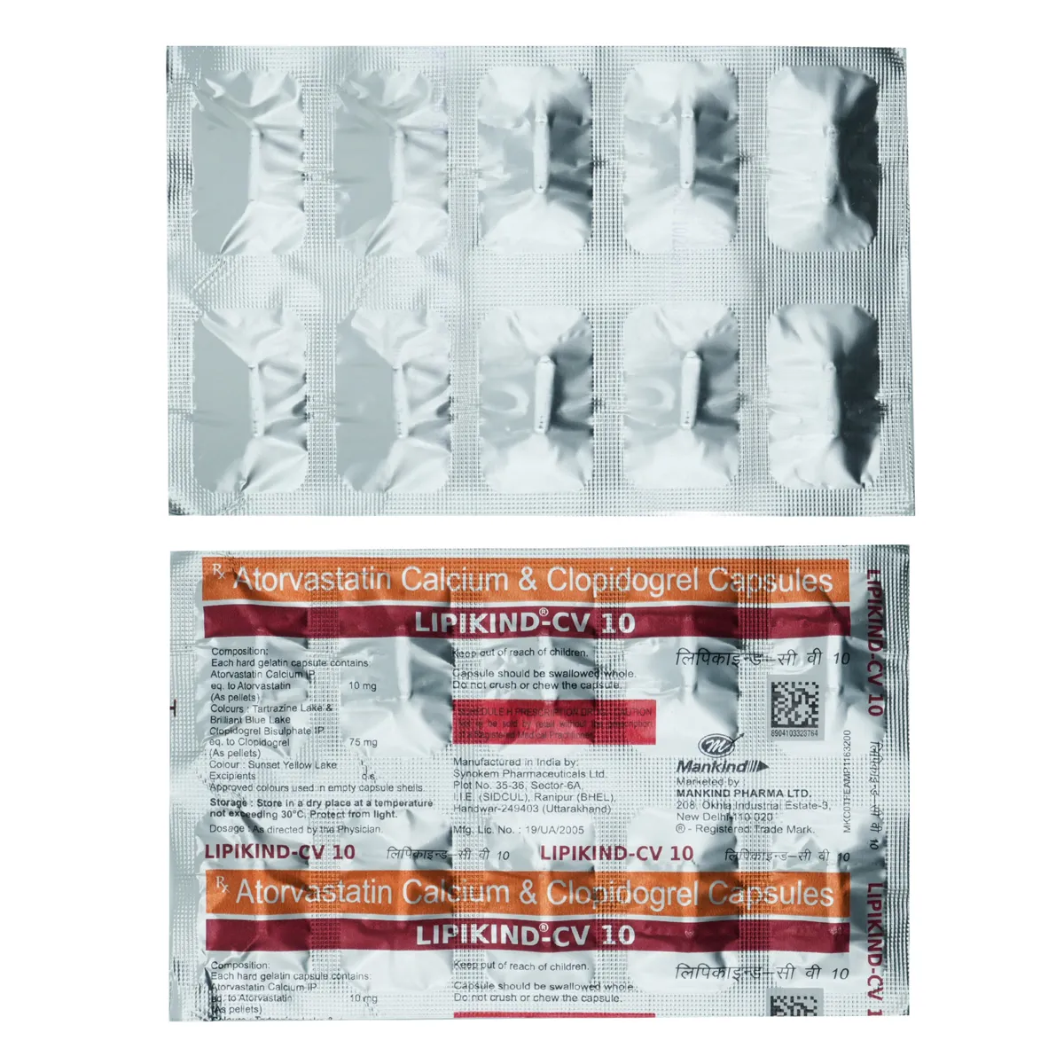 Lipikind CV 10mg/75mg Capsule 10 capsules