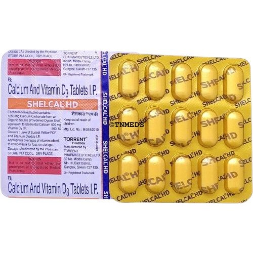 Shelcal - HD Tablet with Calcium & Vitamin D3 | Bone, Joint & Muscle Care 15 tablets