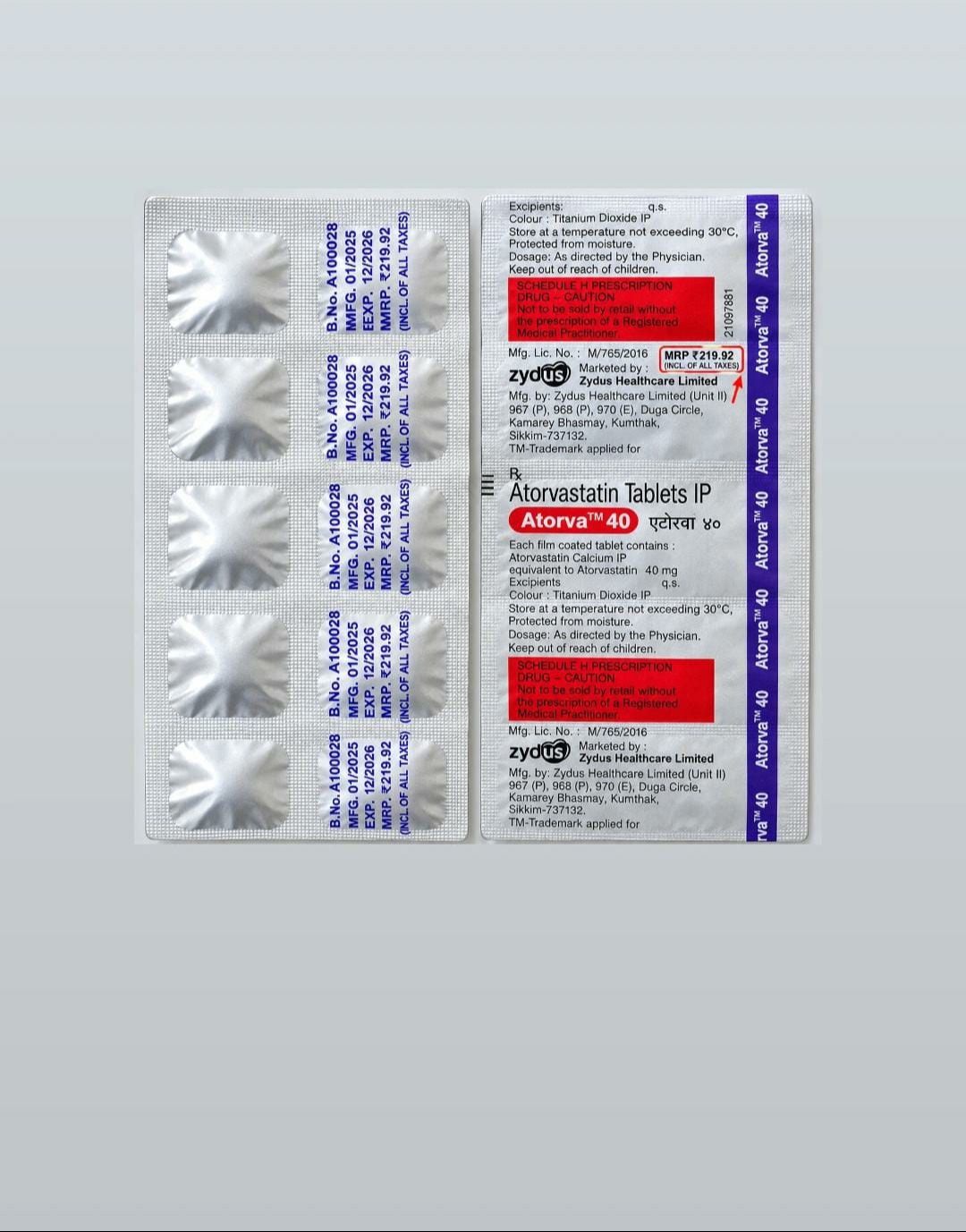 Atorva 40 Tablet 10 tablets