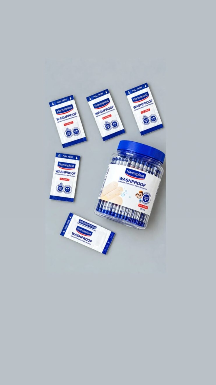 Hansaplast Antiseptic Washproof Bandage for Injury & Wounds | First Aid | Water resistant