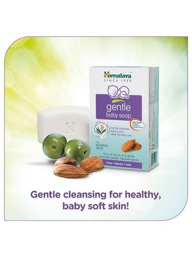 Himalaya Gentle Baby Soap for Normal Skin | Cleanses Baby's Skin | Paraben-Free