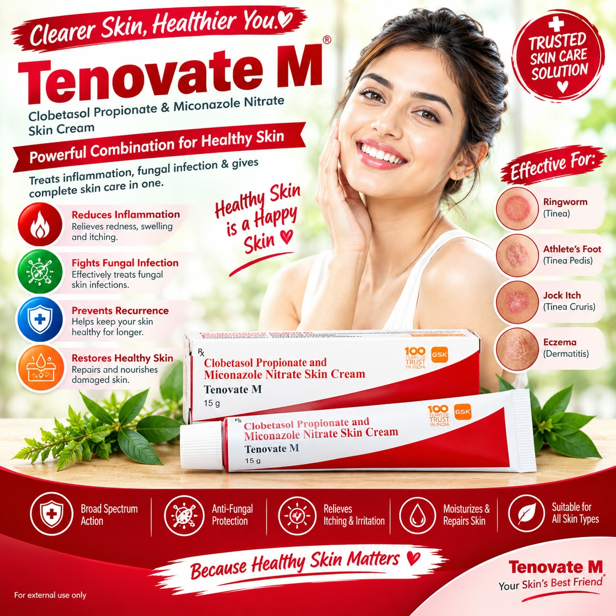Tenovate-M Cream 15g