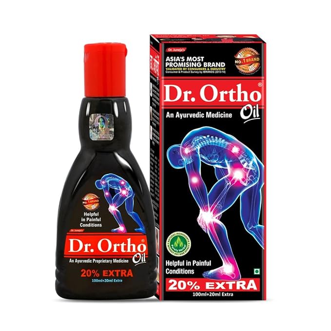 Dr Ortho Ayurvedic Medicine Pain Relief Oil 120 ml | Bone, Joint & Muscle Care Oil