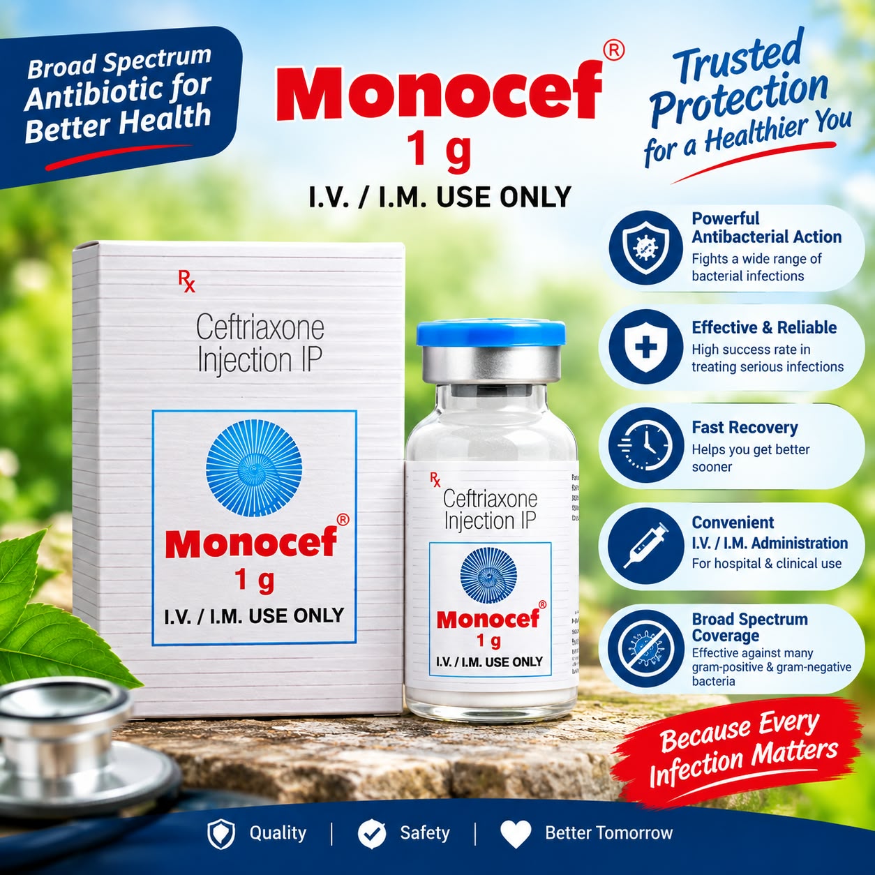 Monocef 1 g Injection