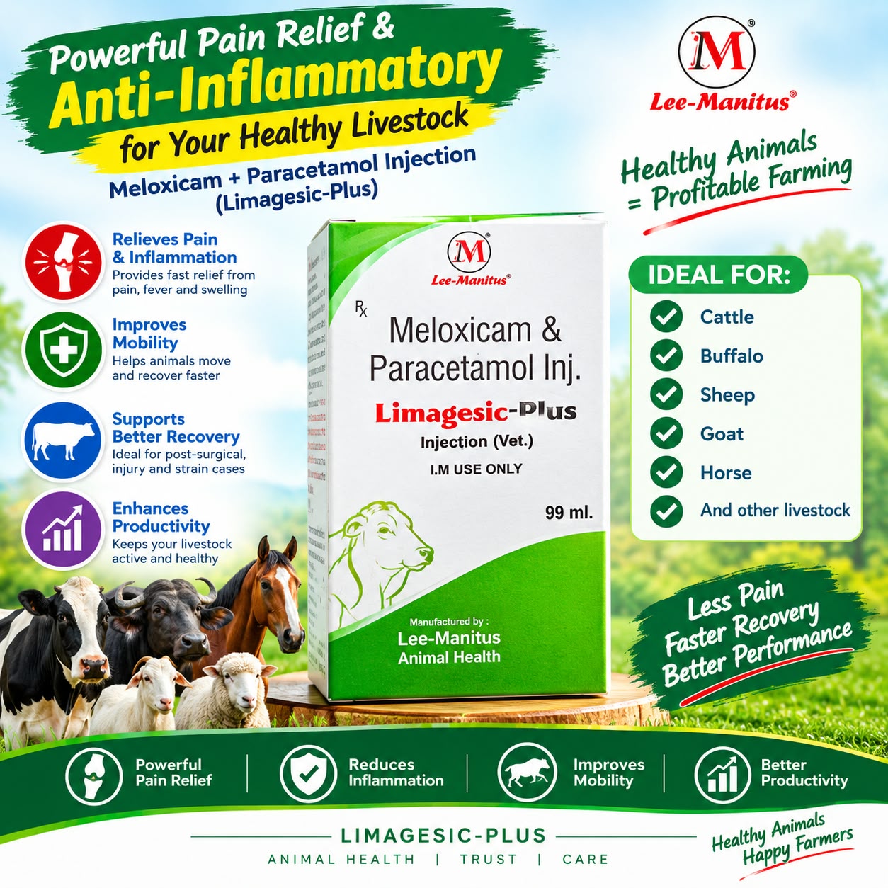 Limagesic-Plus Meloxicam 5mg & Paracetamol 150mg/ml
