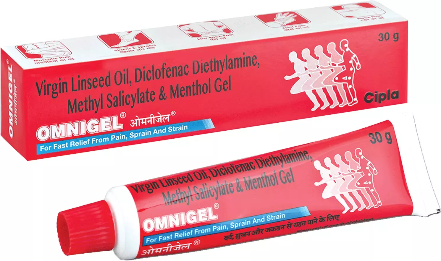Omnigel Pain Relief from Sprain, Injury, Back Pain, Muscle Pain, Body Pain, Knee Pain, Joint Pain