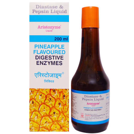 Aristozyme Diastase & Pepsin Liquid | For Digestive Care & Stomach Care | Flavour Pineapple