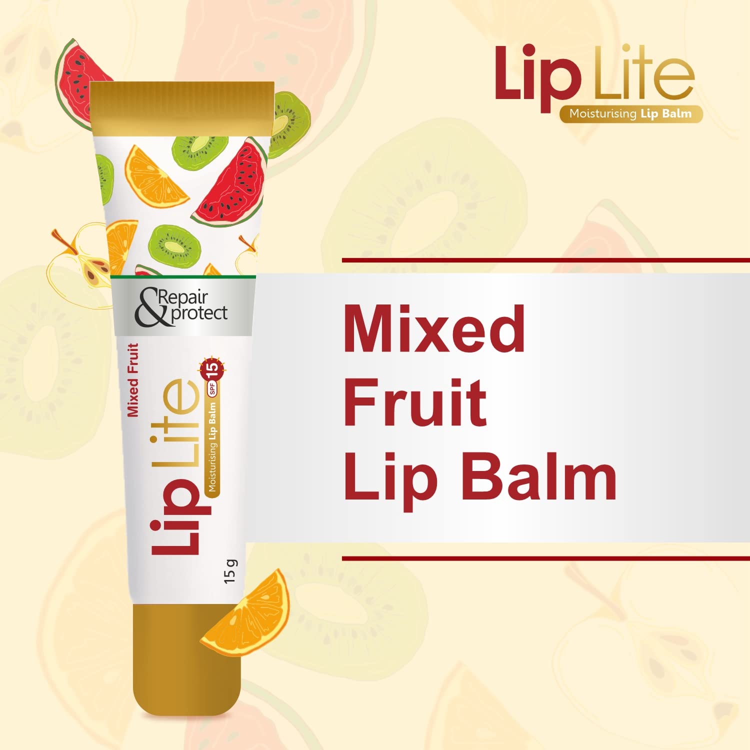 Leeford Lip Lite Moisturising Lip Balm SPF 15 Mixed Fruit