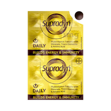 Supradyn Daily Multivitamin for Men and Women | Daily Immunity and 2X Energy | Tablet