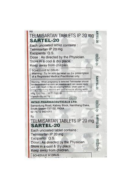 Sartel 20 Tablets