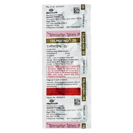 Telmikind 20 Tablets