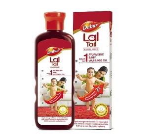Dabur Lal Tail | Ayurvedic Baby Massage Oil | Supports Baby's Bone, Muscle & Skin Health