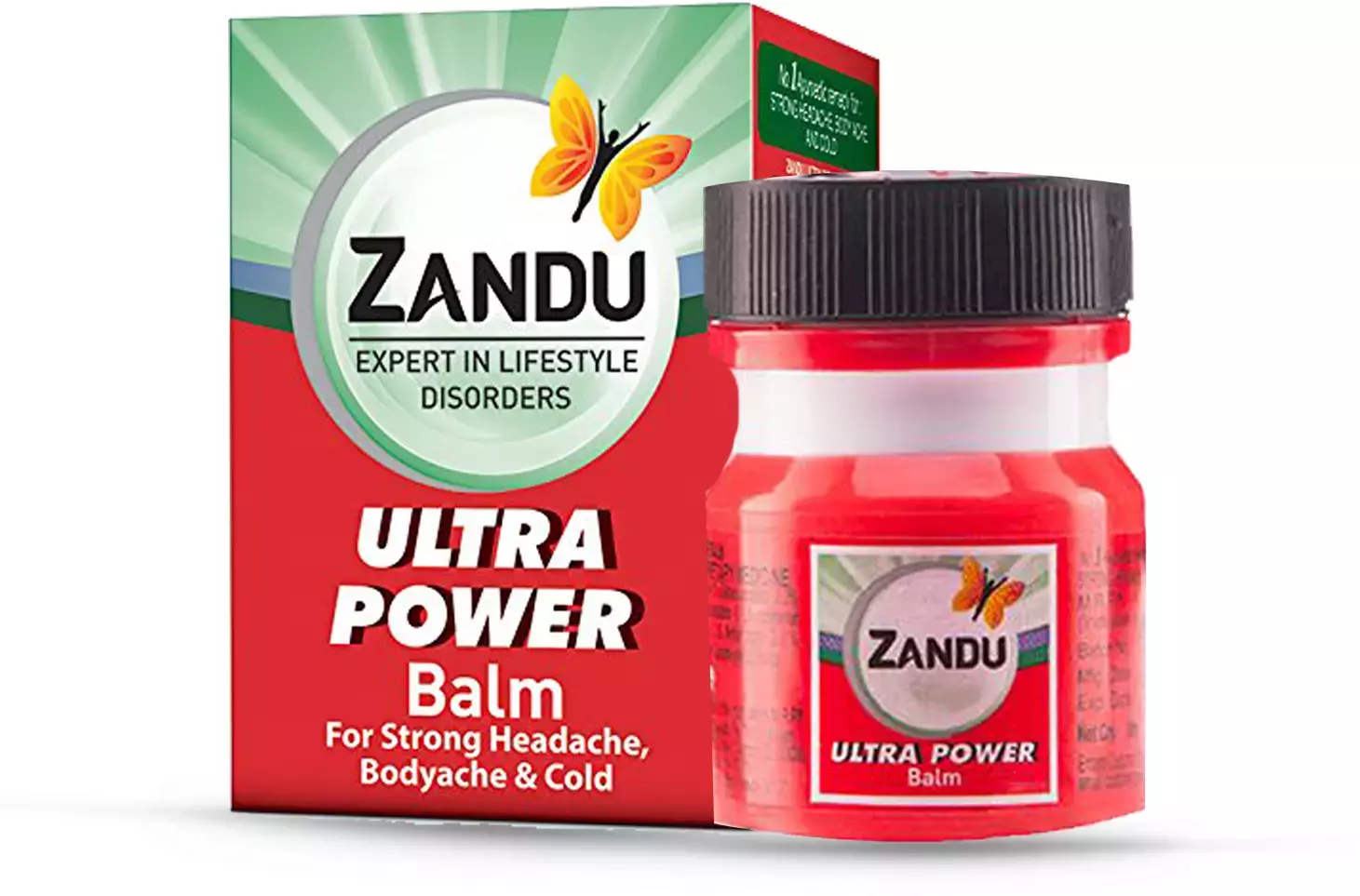 Zandu Ultra Power Balm | For Pain Relief from Strong Headache, Bodyaches & Cold | Bone, Joint & Muscle Care