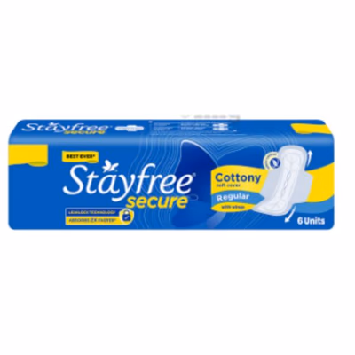 Stayfree Secure Cottony Soft with Wings Pads Regular