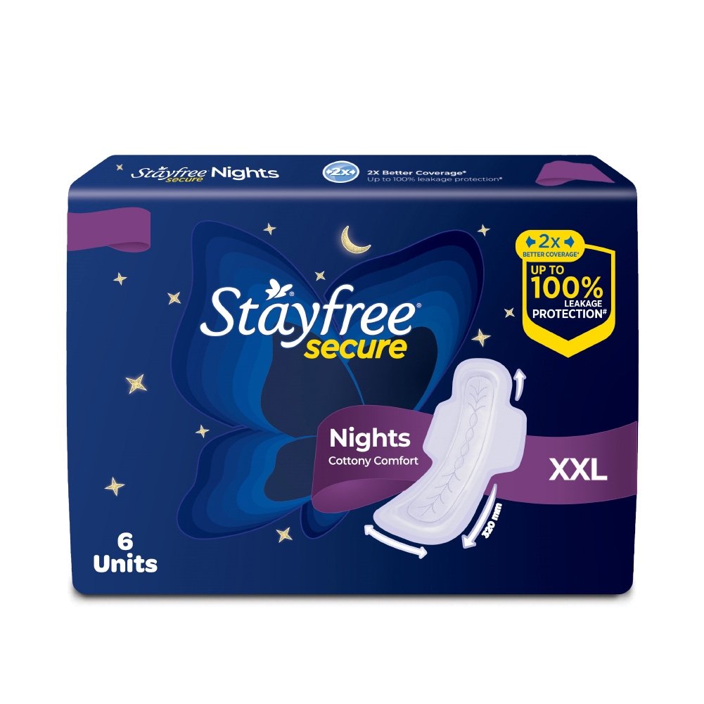 Stayfree Secure Nights Cottony Soft Comfort Pads XXL