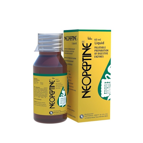 Neopeptine Liquid | Palatable Preparation of Digestive Enzymes 60 ml